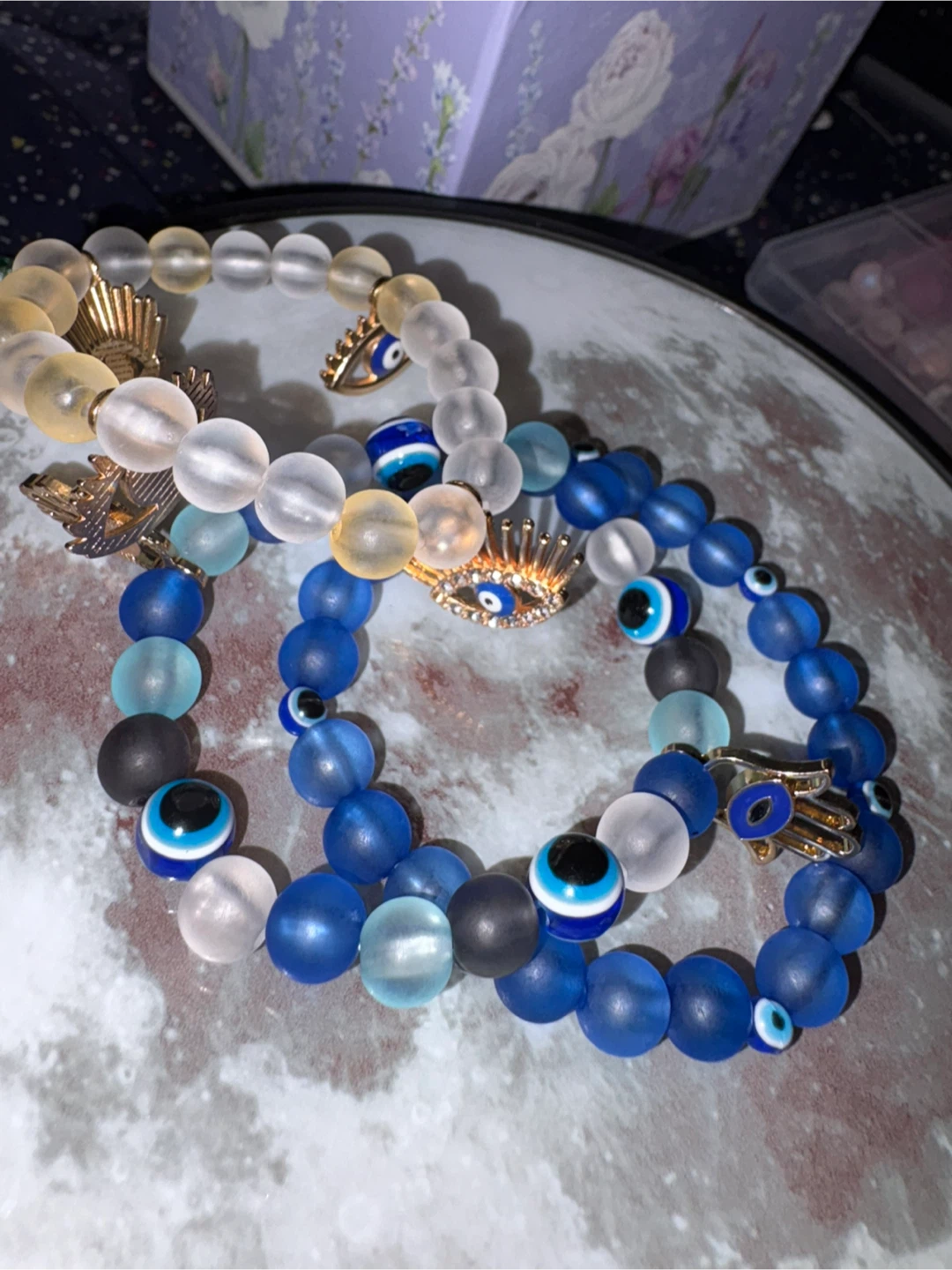 evil eye 3 piece bracelet set