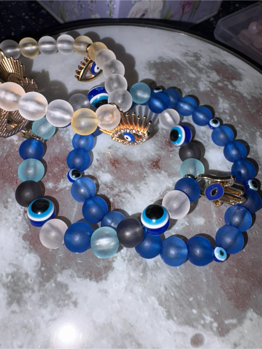 evil eye 3 piece bracelet set - photo 2