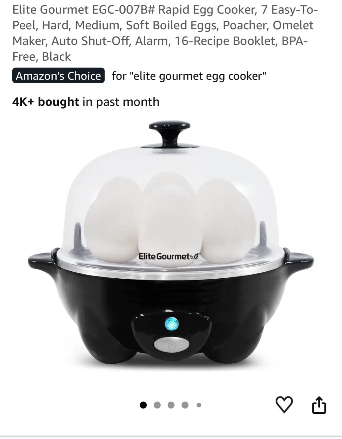 Elite Gourmet Egg Cooker