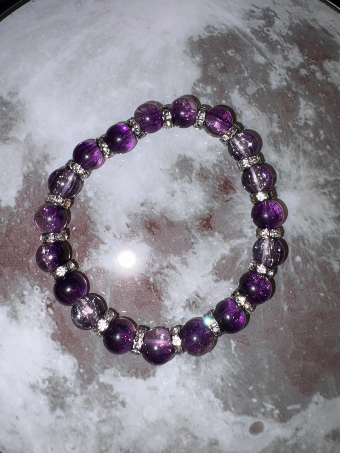 purple beaded bracelet