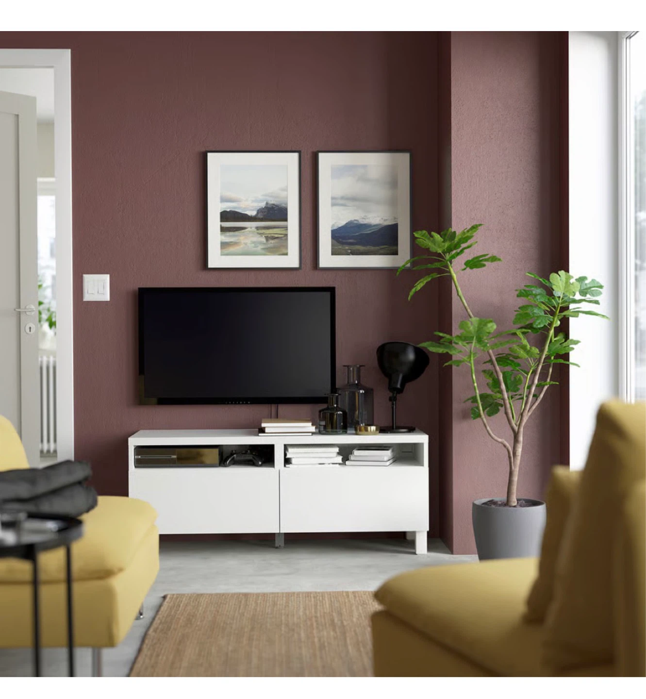 IKEA BESTÅ TV Bench with Drawers - White - photo 4