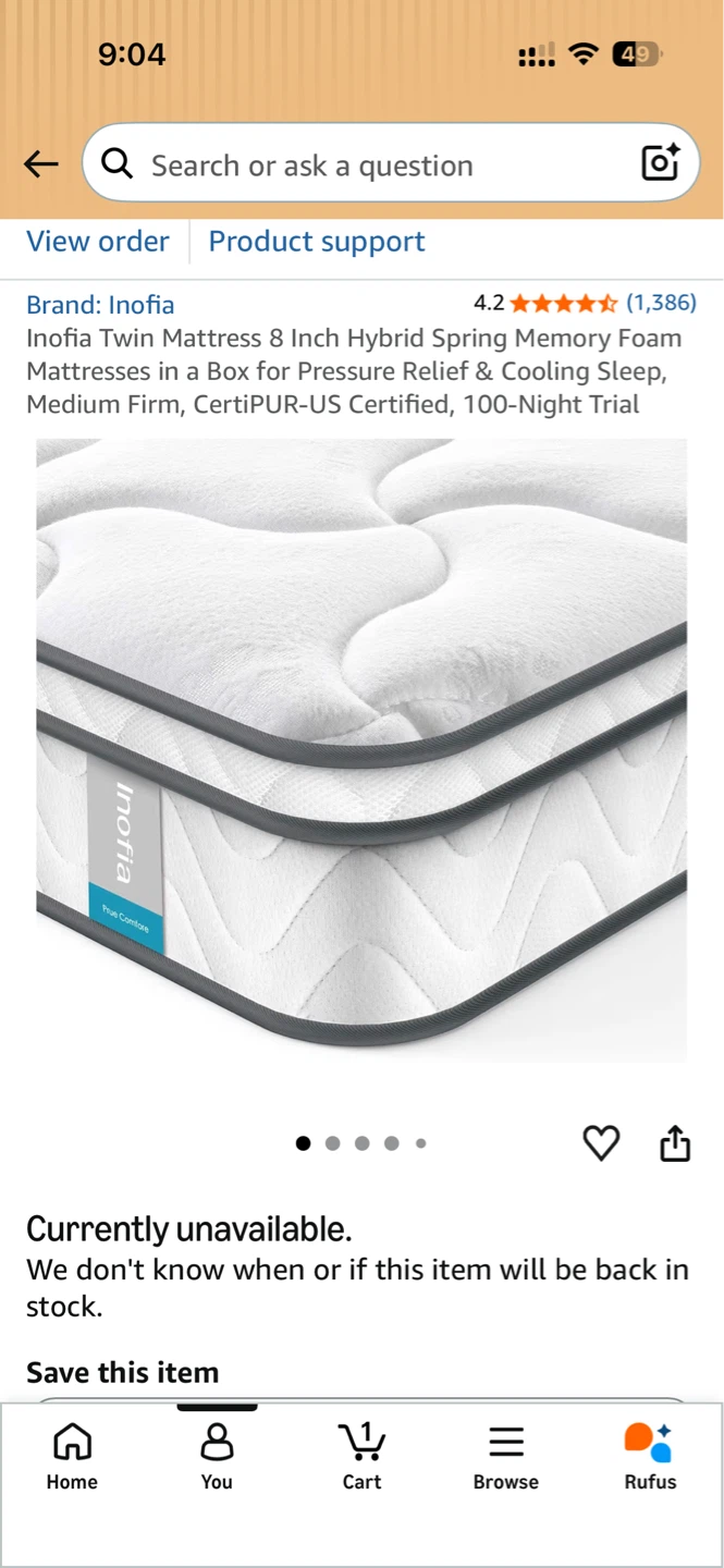 Inofia Twin 8 Inch Hybrid Mattress - photo 2