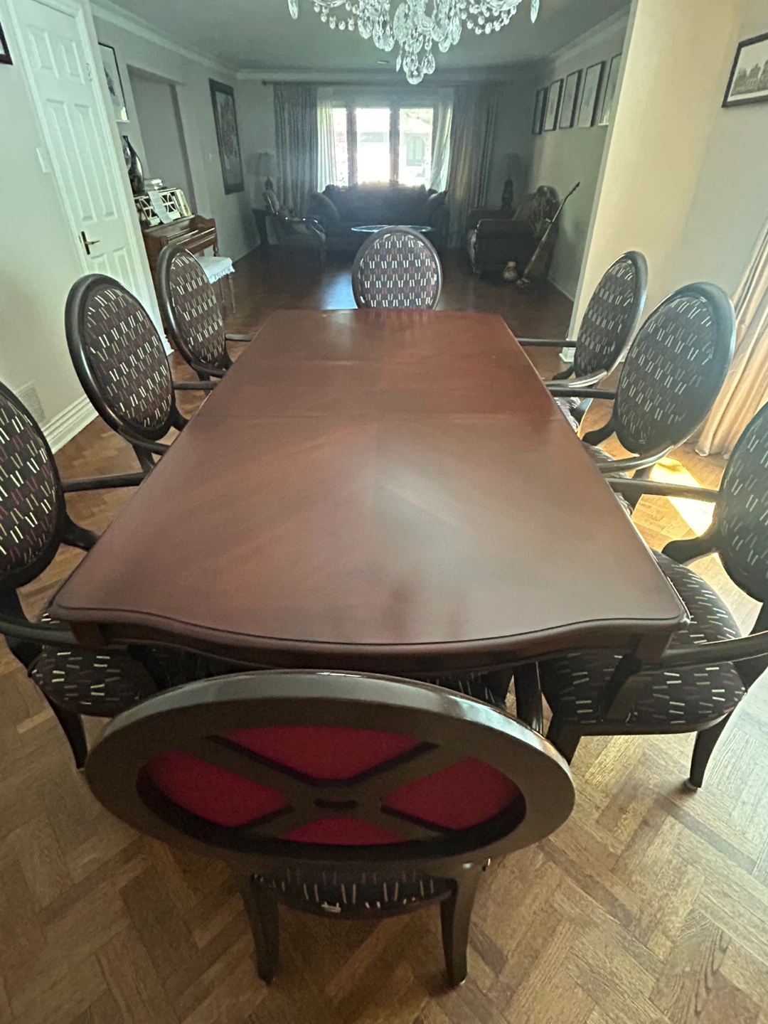 Mahogany Dining Table with 8 Chairs