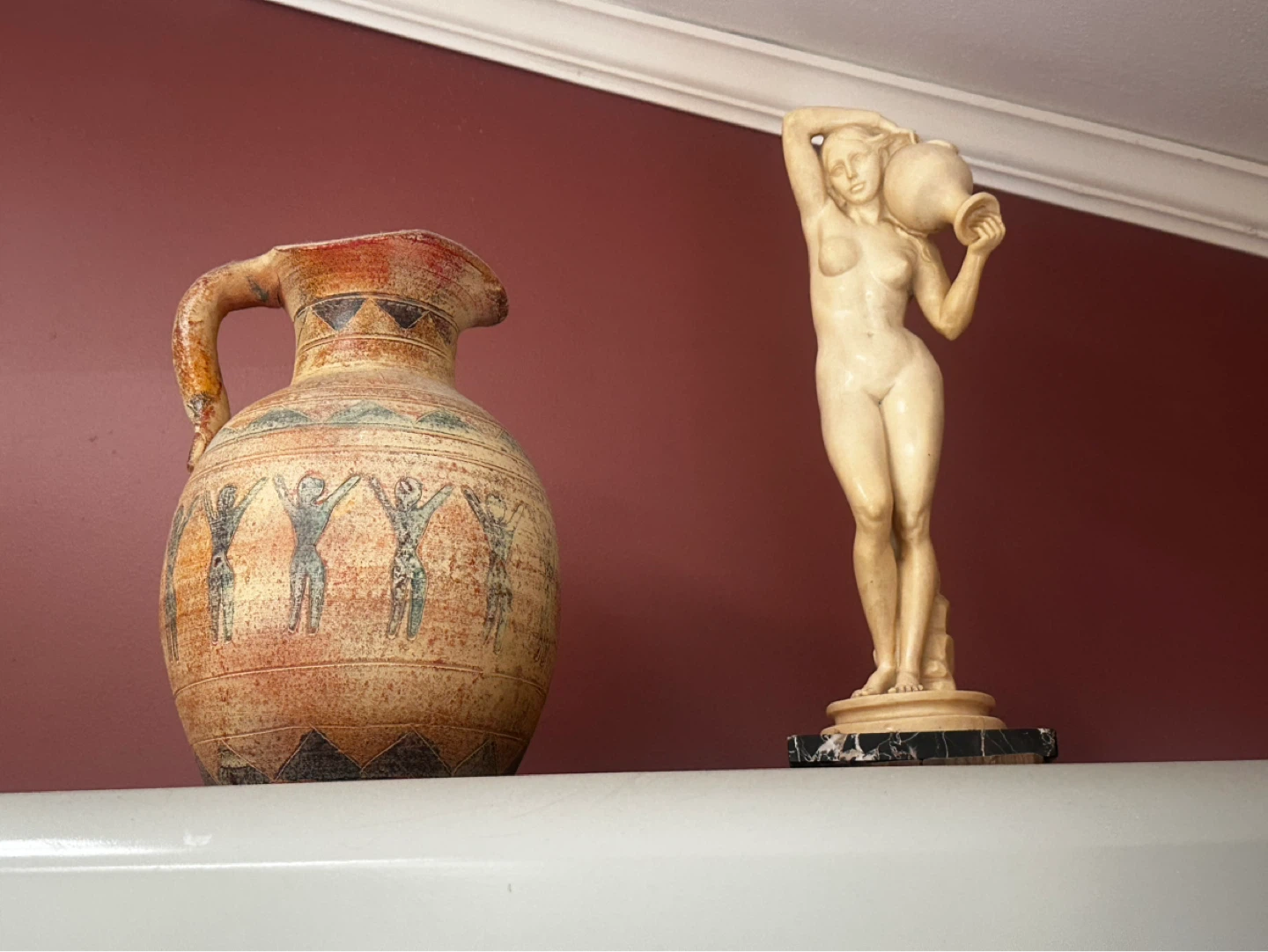 Vintage Style Ceramic Jug and Figurine