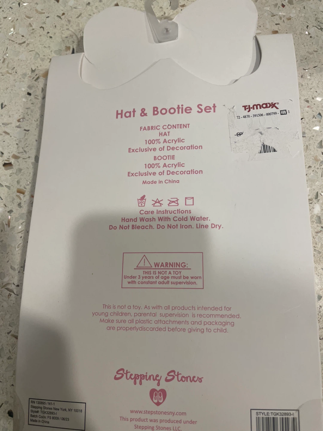 Stepping Stones Baby Hat & Bootie Set - photo 3