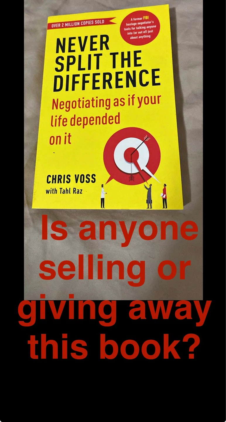 Never Split the Difference by Chris Voss Book
