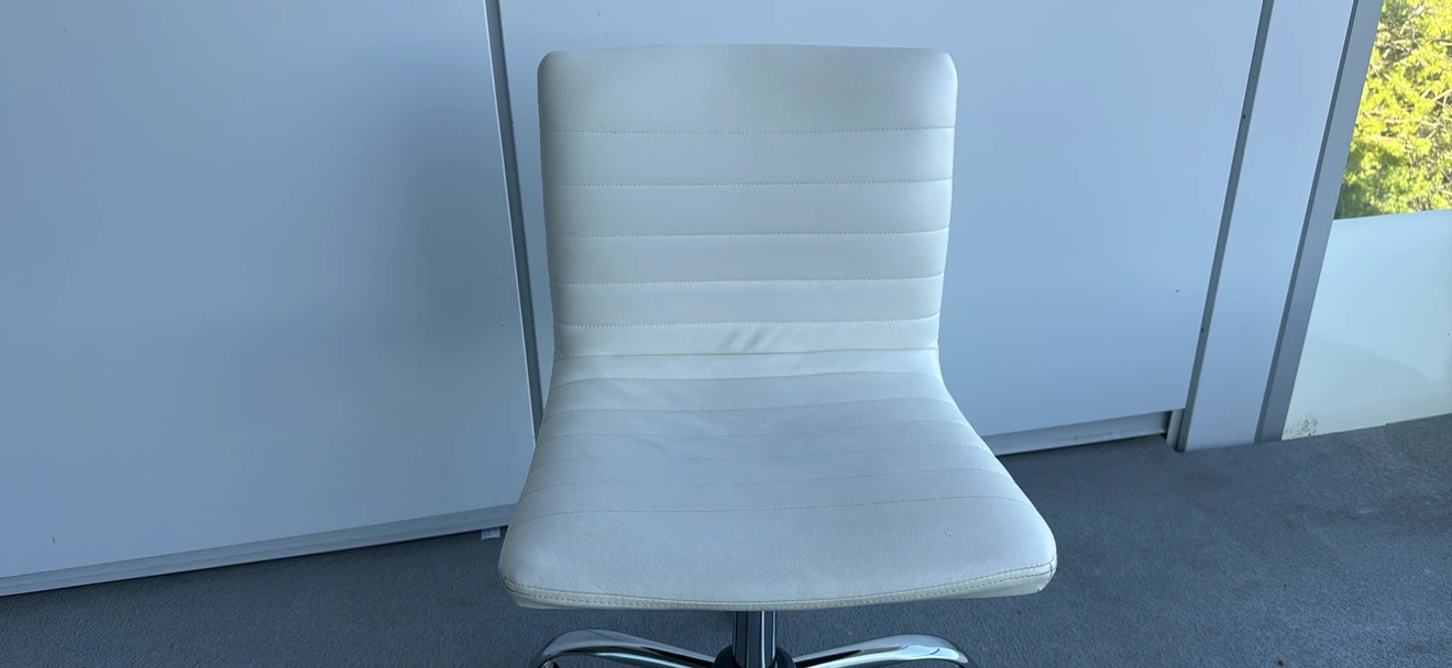 White rolling office chair