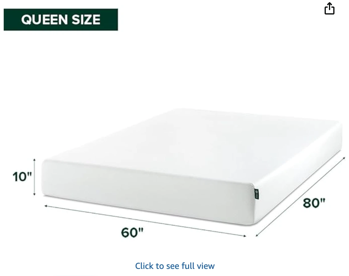 Queen Size Mattress - 10" Thick