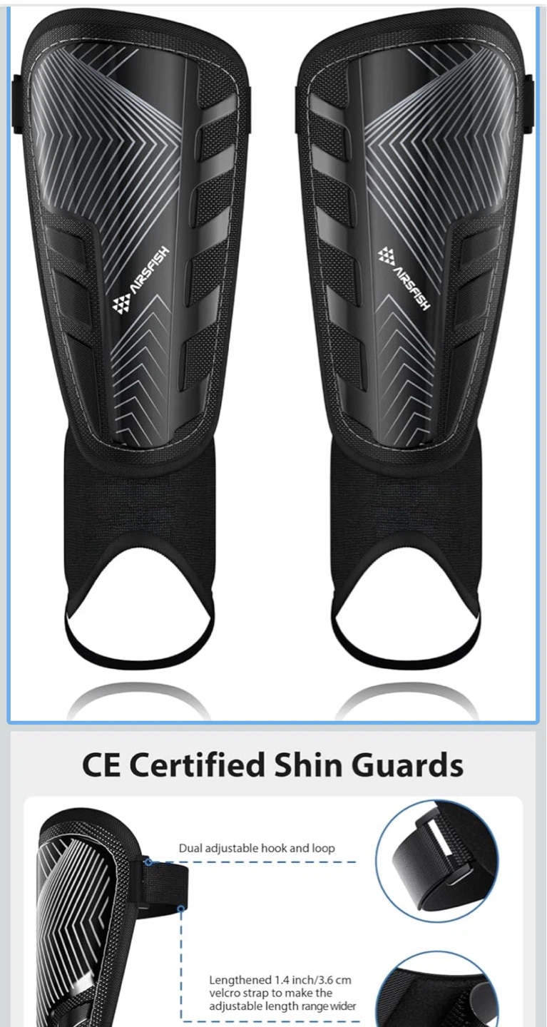 Airsfish CE Certified Shin Guards Size M