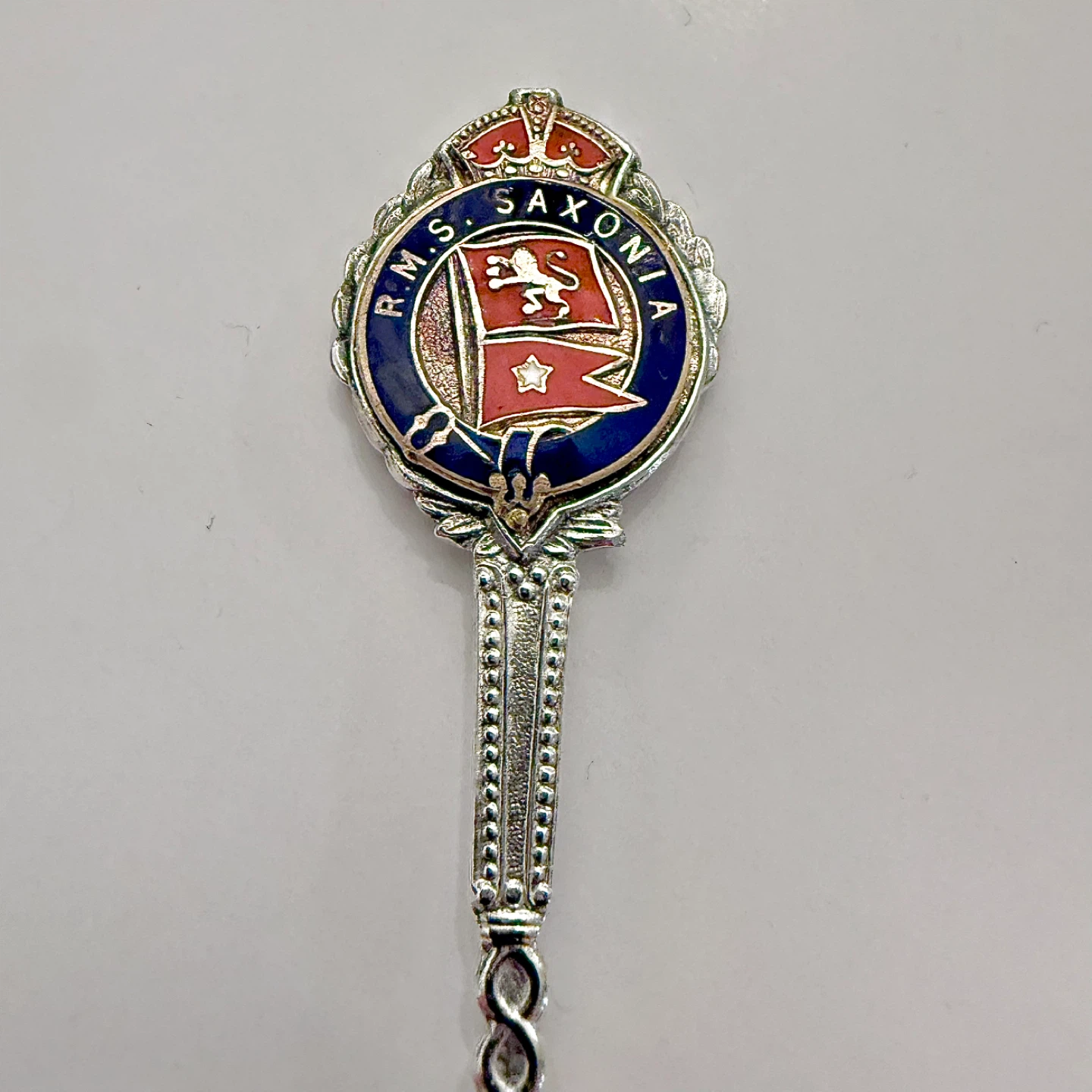 Rare RMS Saxonia steamship souvenir spoon - photo 2
