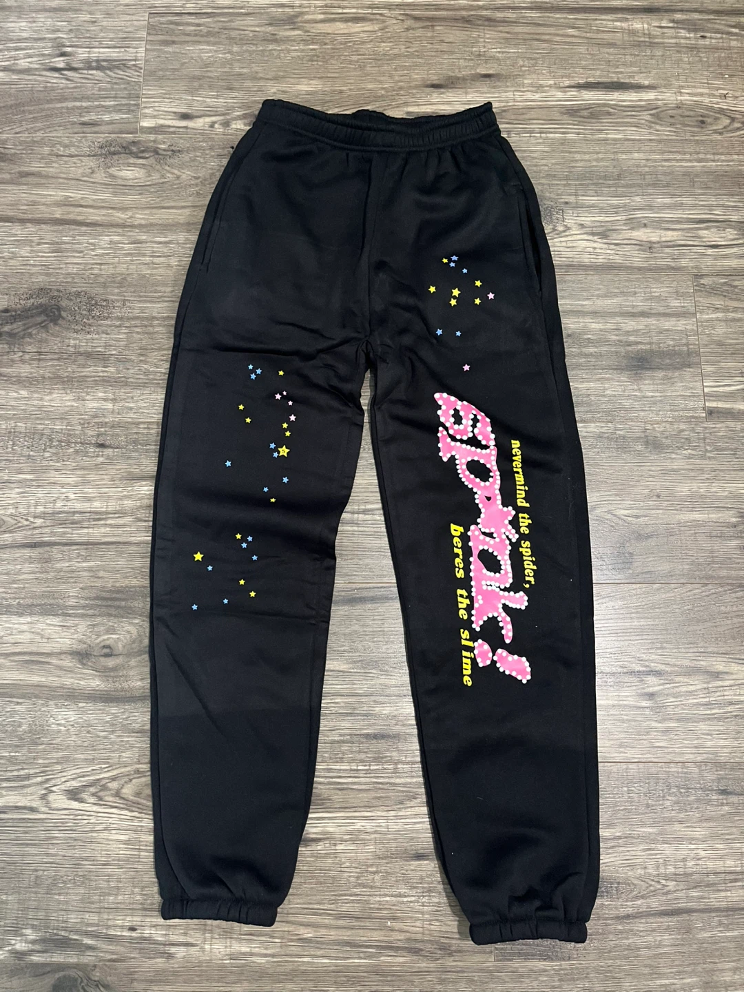 Black Sp5der Sweatpants