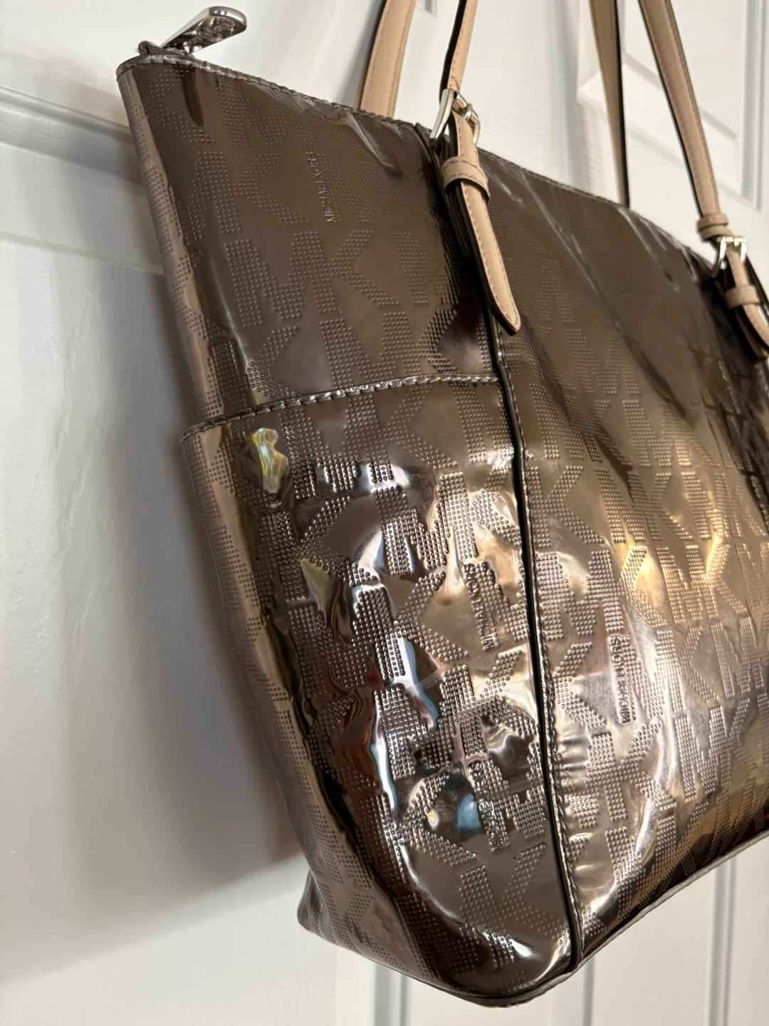 Michael Kors Jet Set Mirror Metallic Tote Bag - photo 3