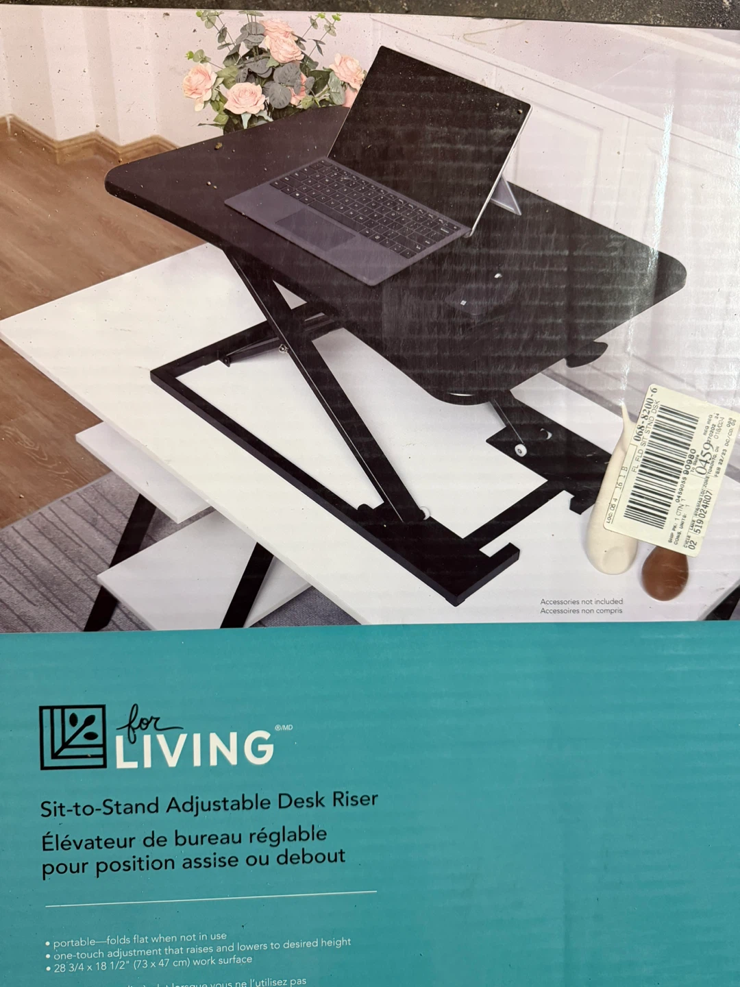For Living Sit-to-Stand Adjustable Desk Riser