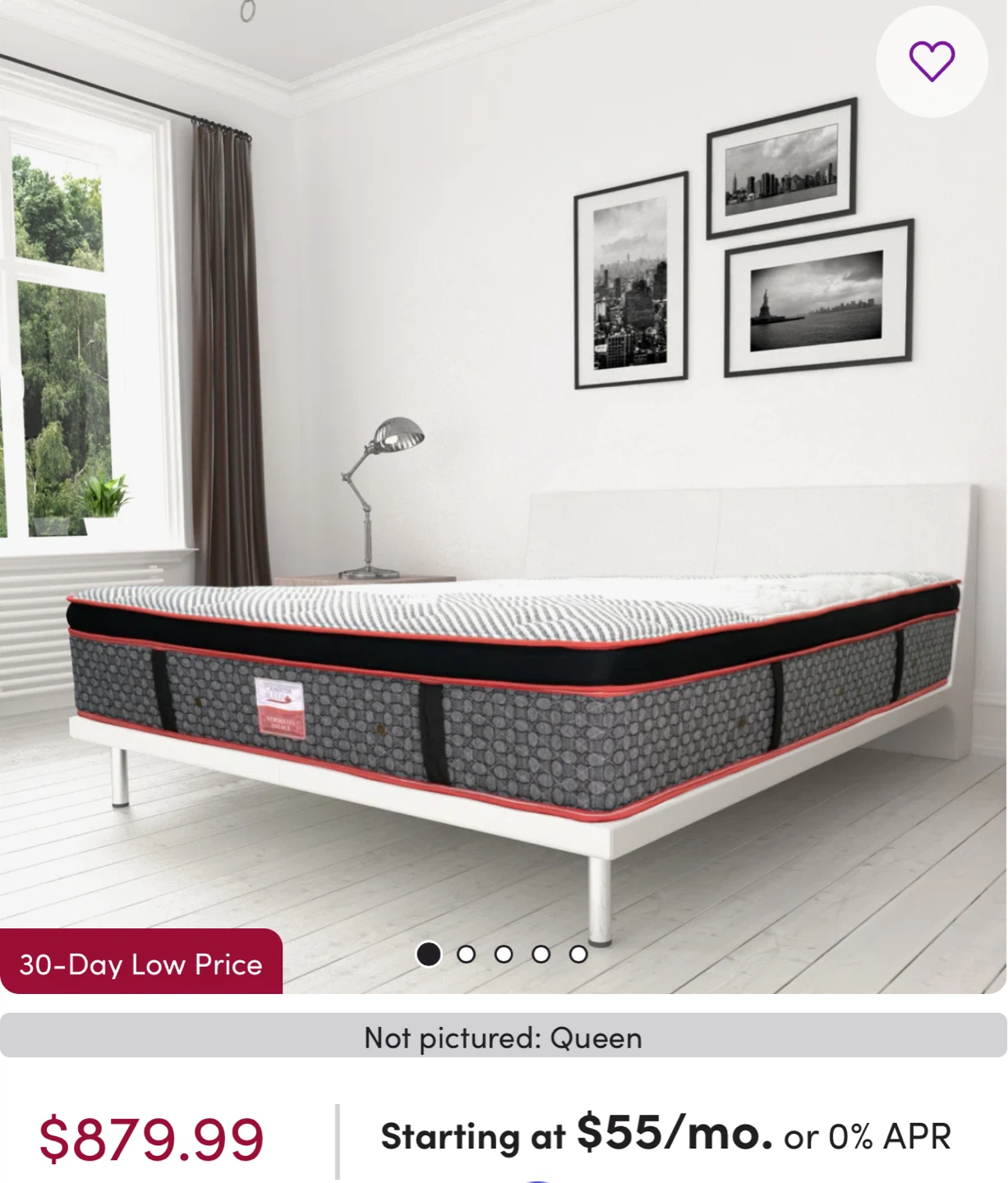 Queen size frame and mattress for sale (gray coloured) - photo 3