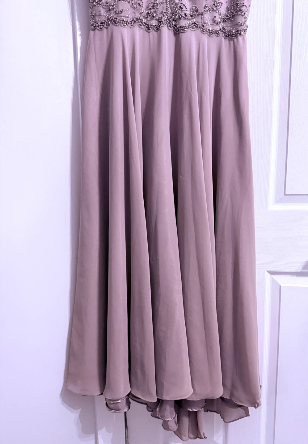 Embellished Cap Sleeve Flowy Chiffon Dress - photo 5