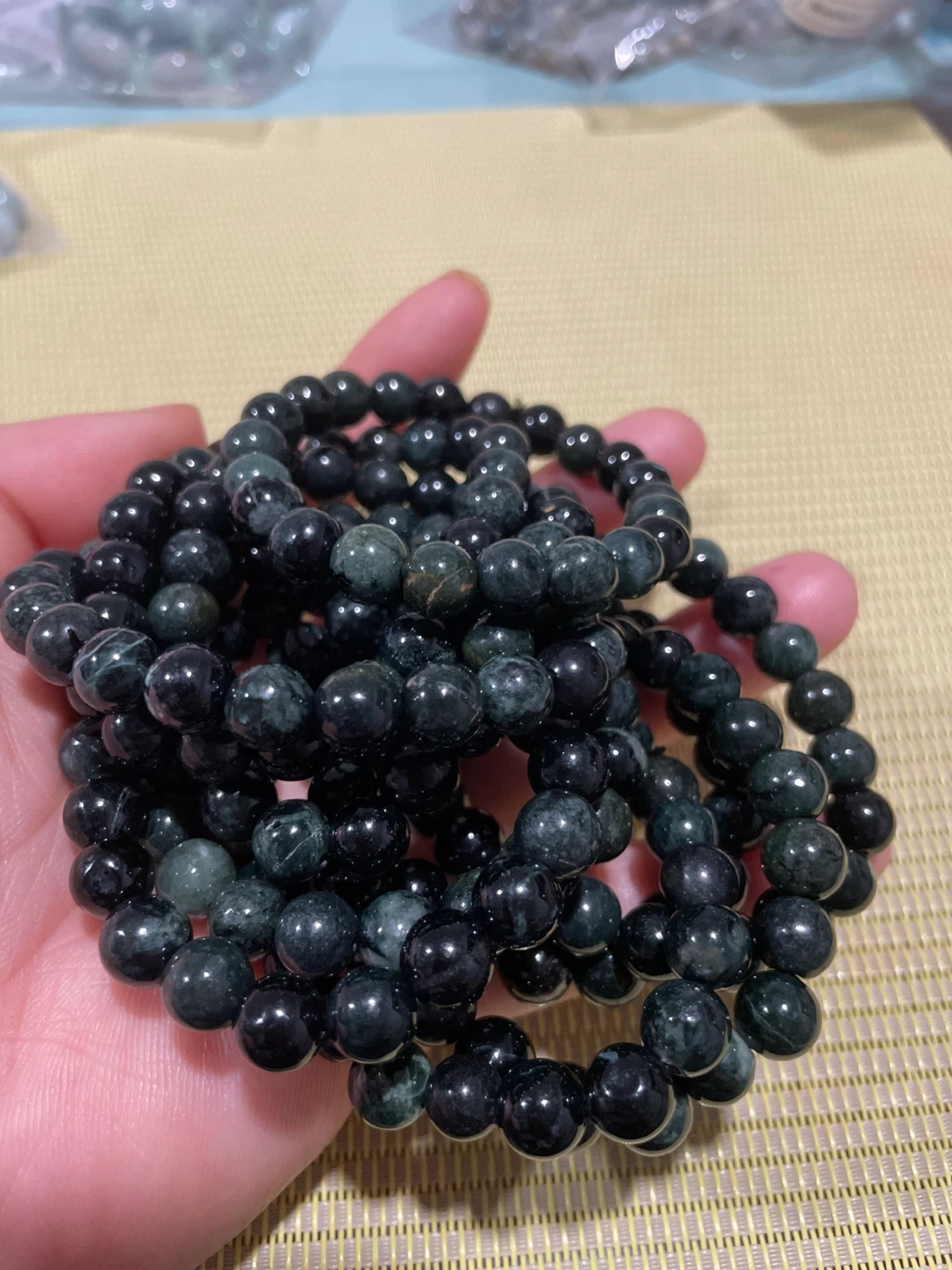 Dark Green Beaded Bracelets (Set of 5) - photo 4