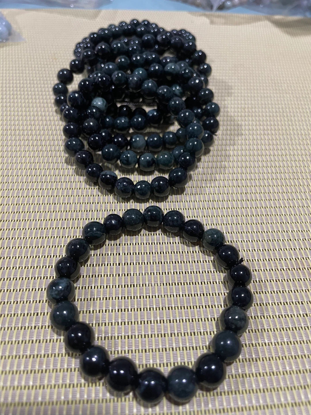 Dark Green Beaded Bracelets (Set of 5) - photo 5