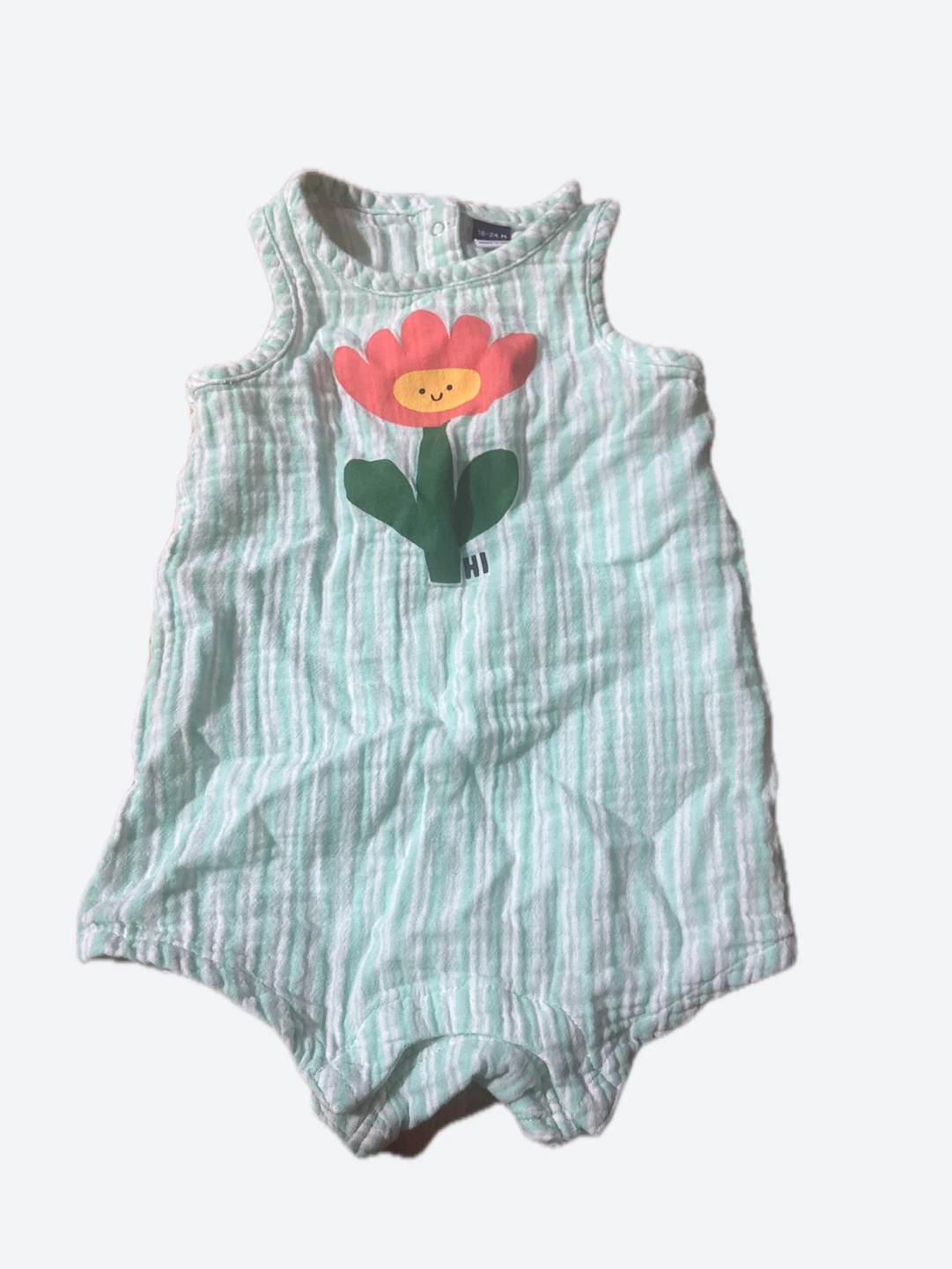 Old Navy Baby Romper with Flower Graphic