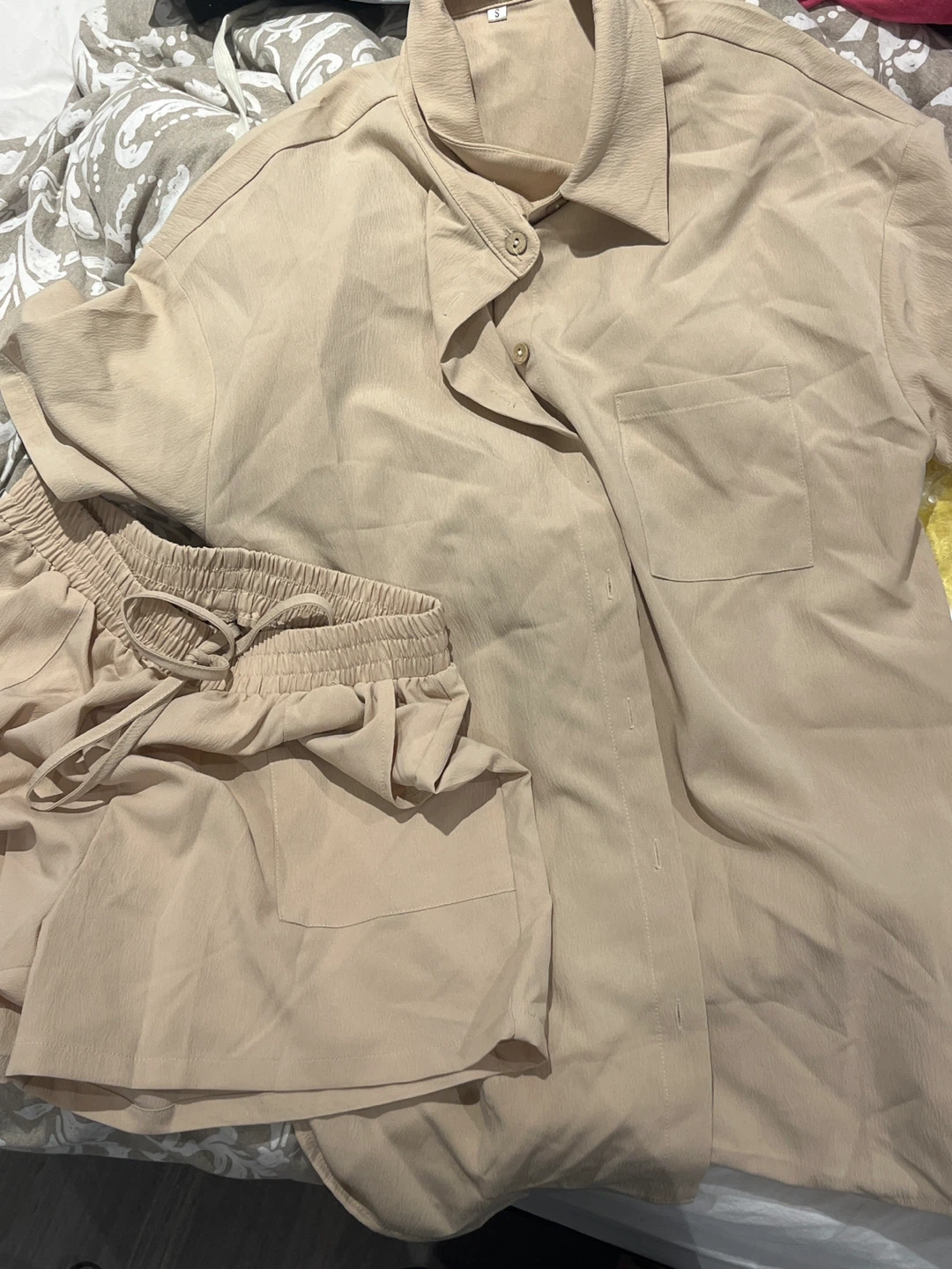 Women's Beige co ord Set - Size S