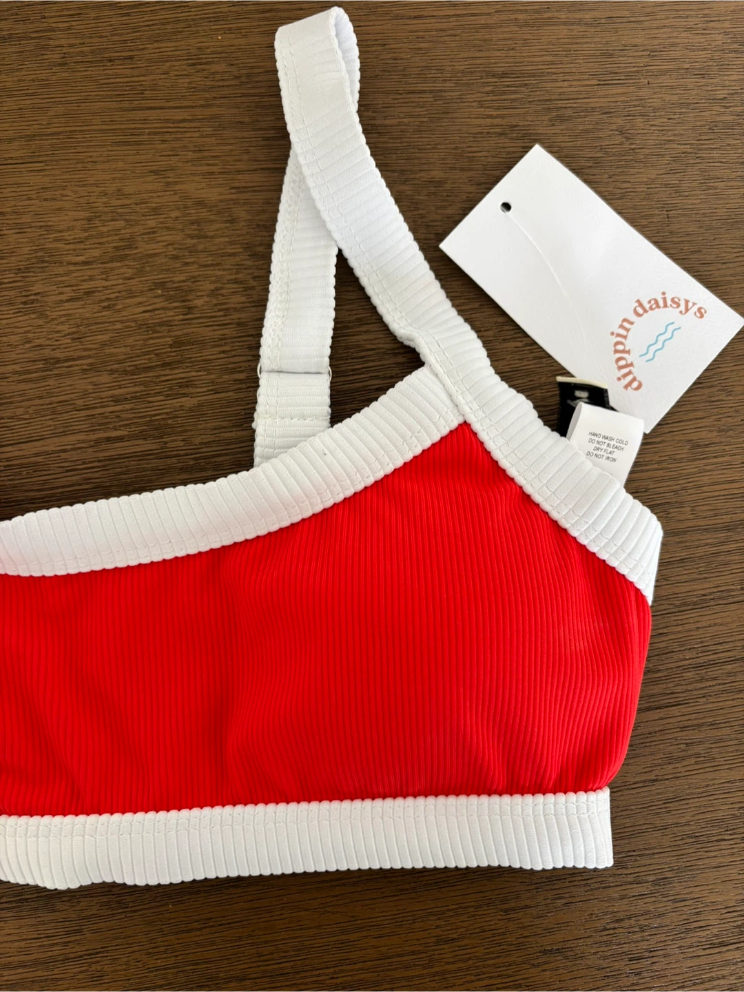 Dippin Daisys Red & White Striped Bikini Top - photo 2