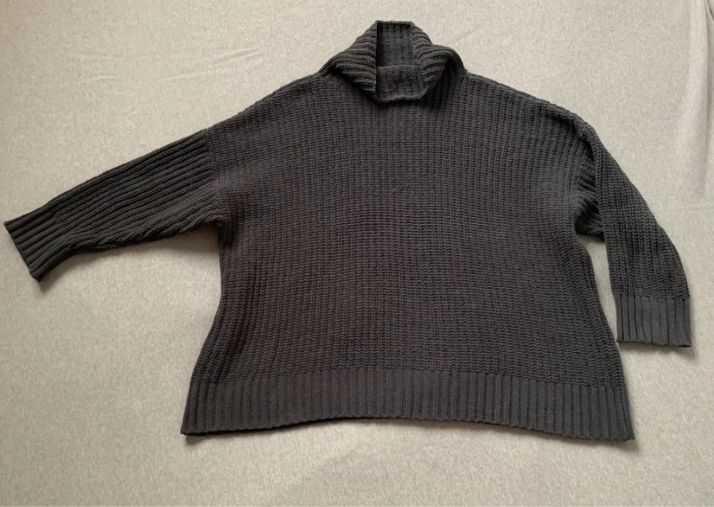 Aerie Grey Chunky Knit Turtleneck Sweater XL