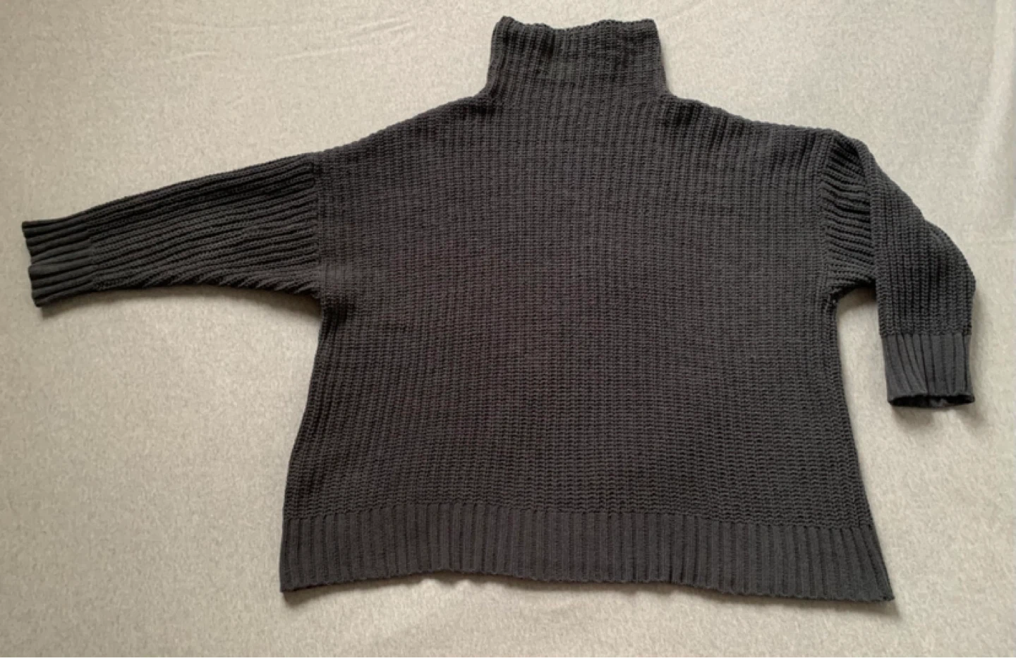 Aerie Grey Chunky Knit Turtleneck Sweater XL - photo 2