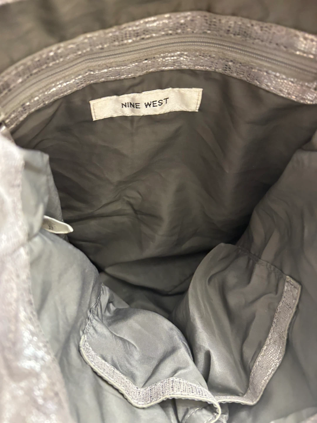 Nine West Silver “Ruffle Scuffle” Hobo/Shoulder Bag - photo 5