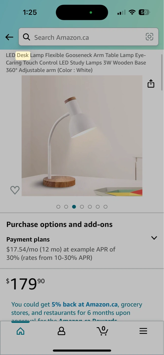 White Desk Lamp with Wooden Base - photo 2