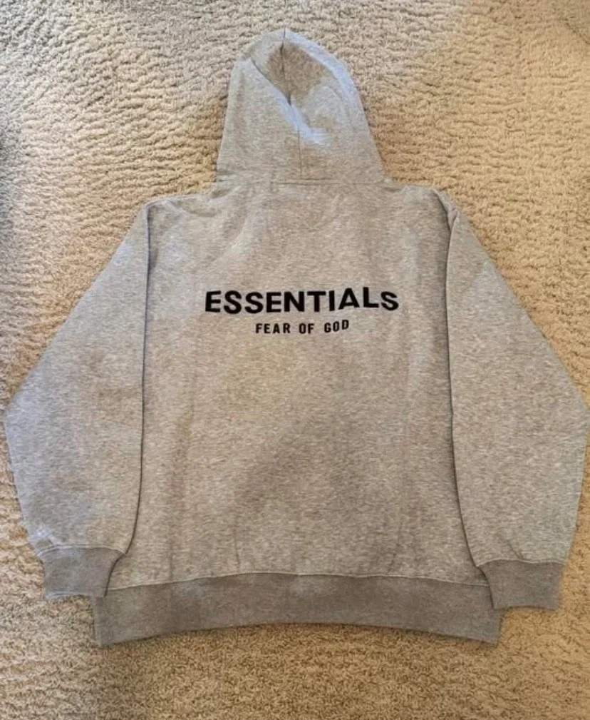 ESSENTIALS Fear of God Grey Hoodie - photo 4