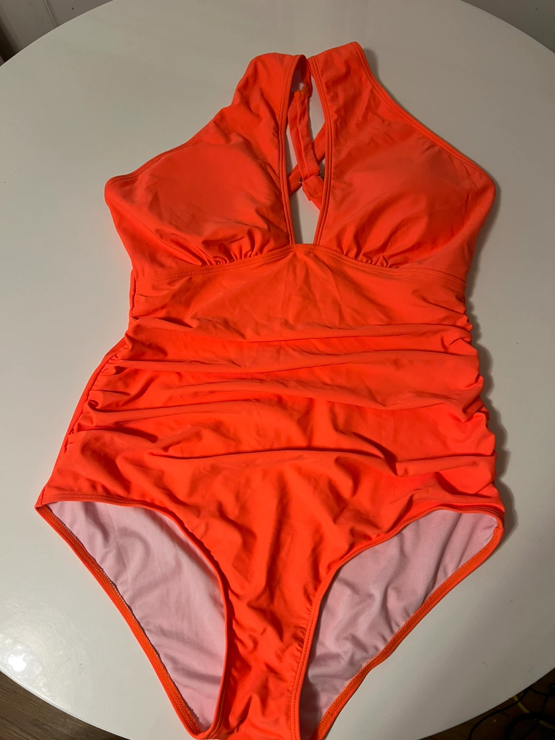 (New) Bright Orange One-Piece Swimsuit-XL