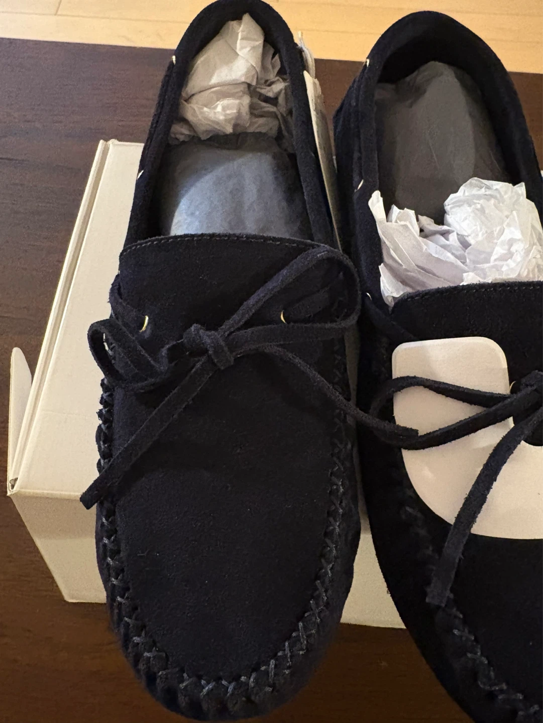H&M Navy Suede Loafers Size 9/40 - photo 2