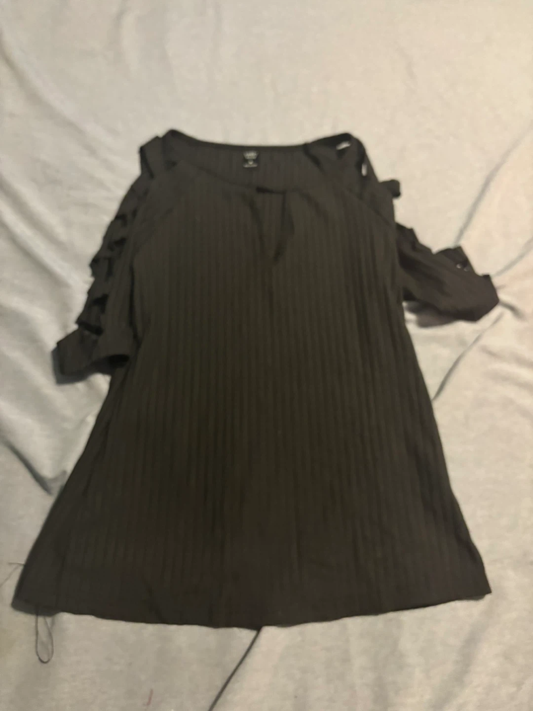 Emery Rose Black Cold Shoulder Dress