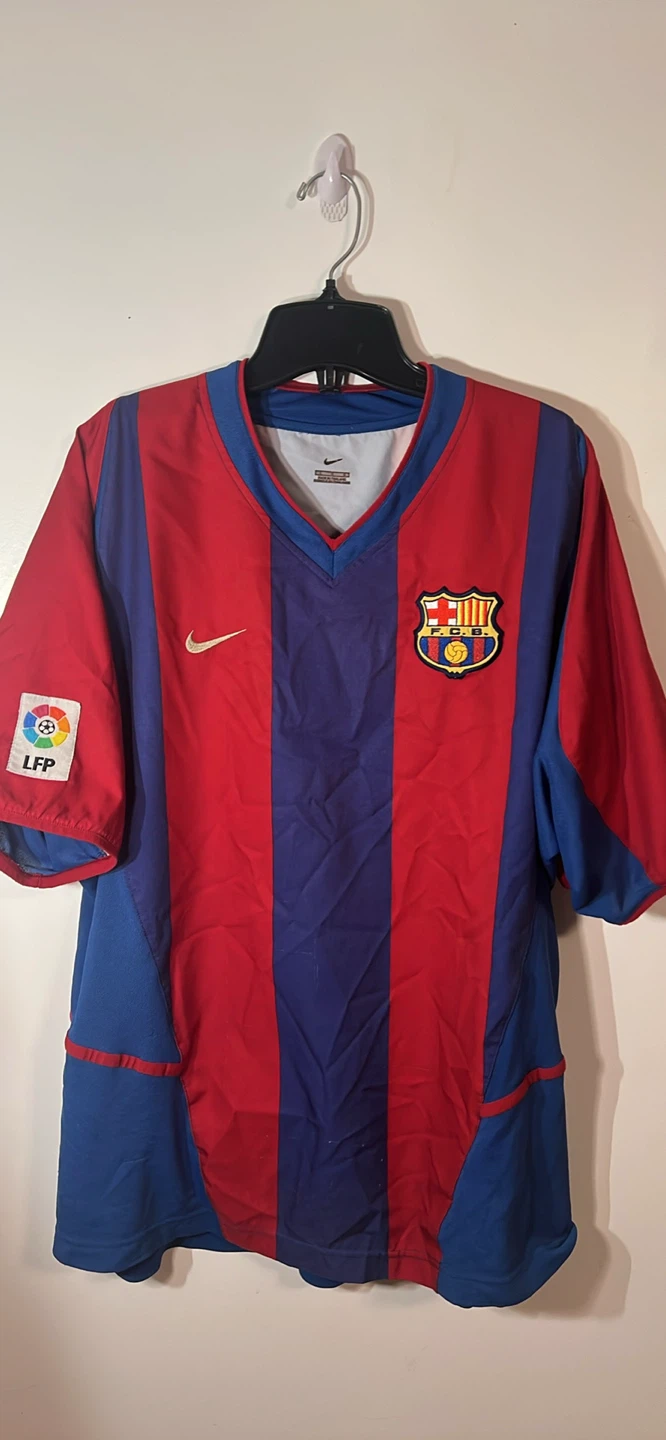 Vintage Nike FC Barcelona Soccer Jersey size Large - photo 4
