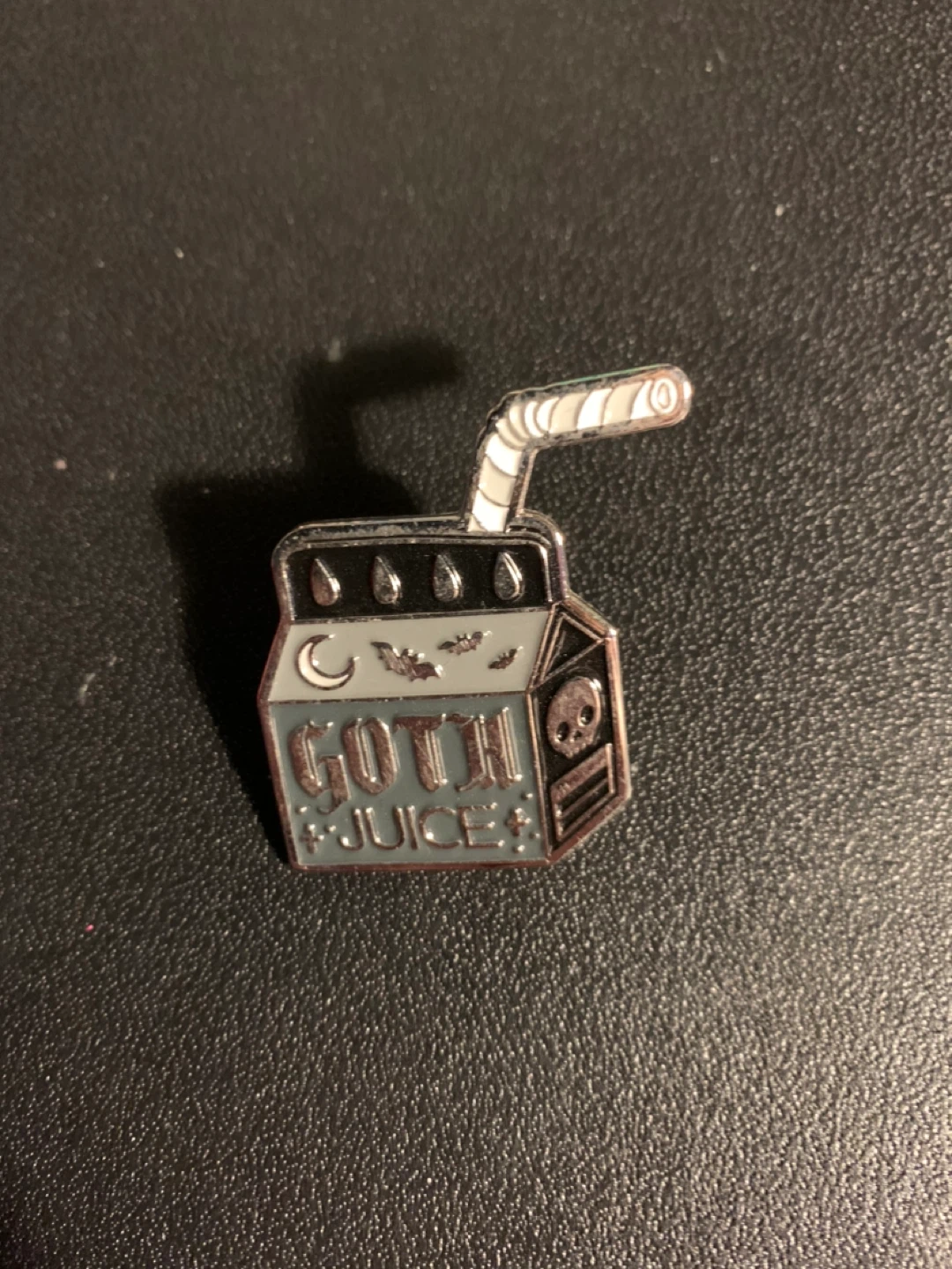 Goth Juice Milk Carton Enamel Pin