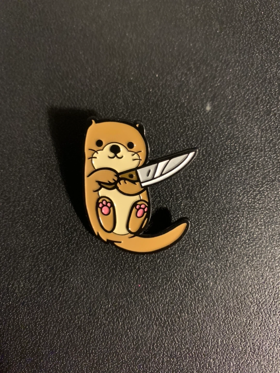 Enamel Pin - Otter with Knife