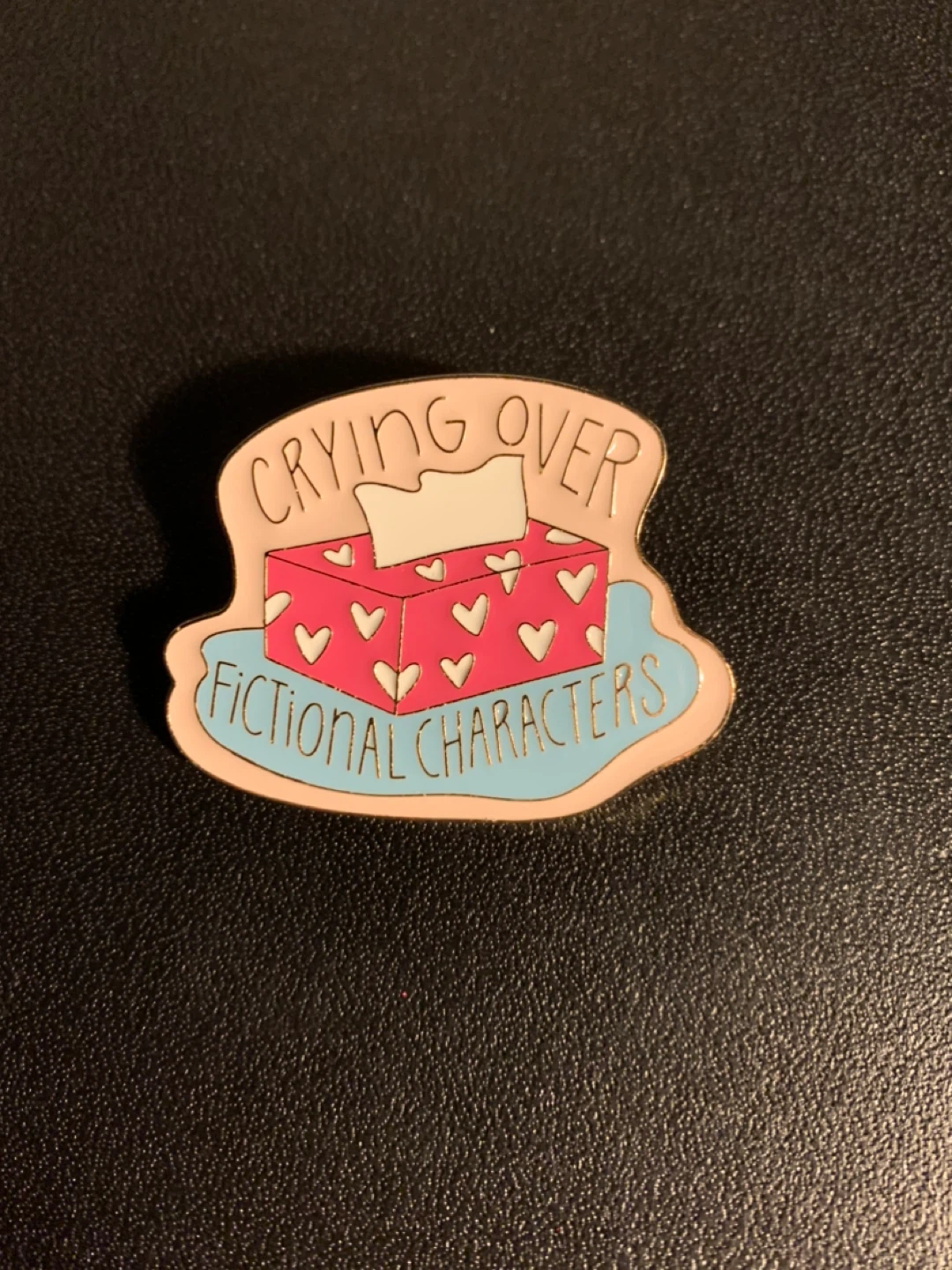 Enamel Pin - Crying Over Fictional Characters