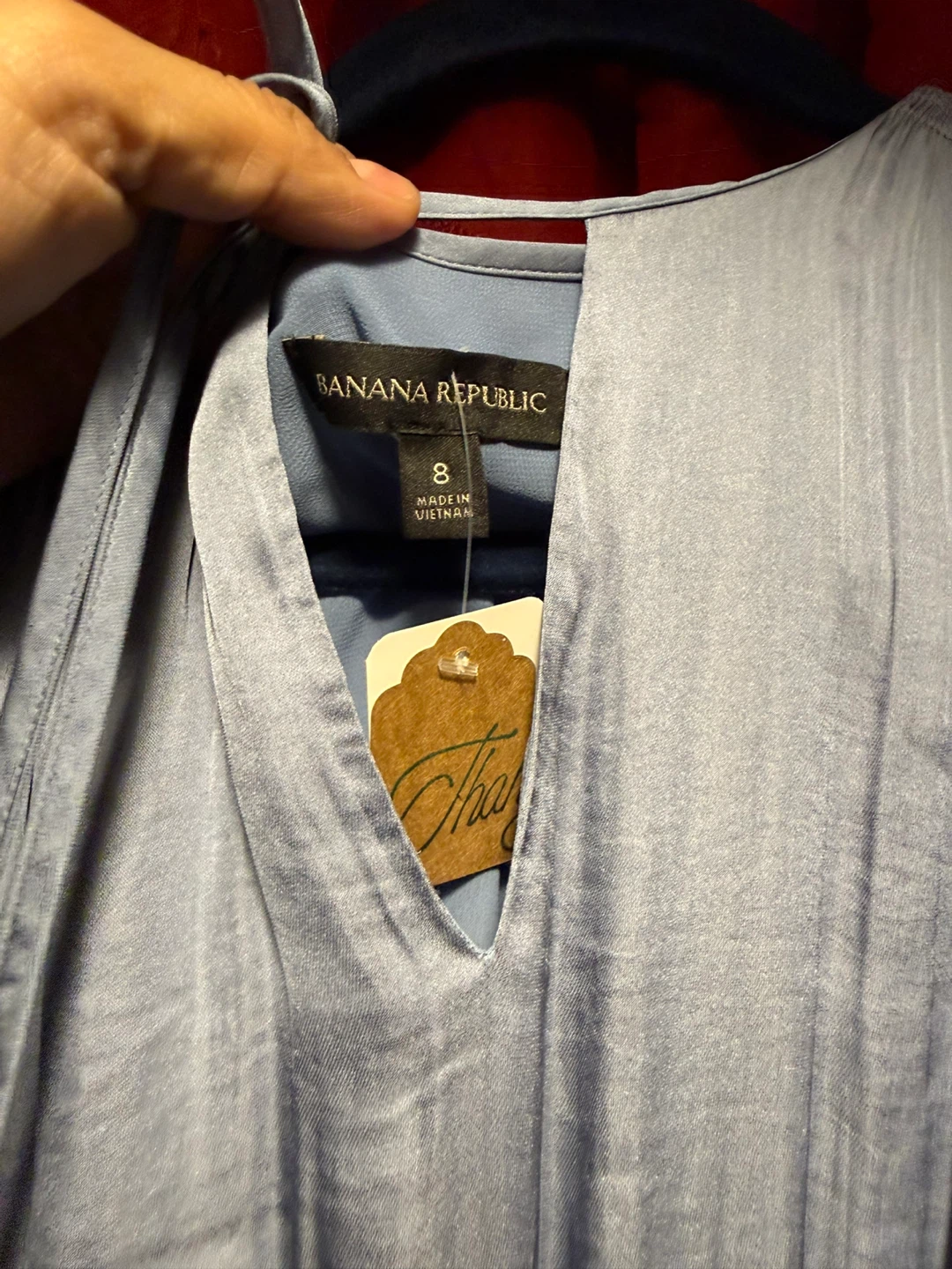 Banana Republic Blue Ruffle Dress Size 8 - photo 3