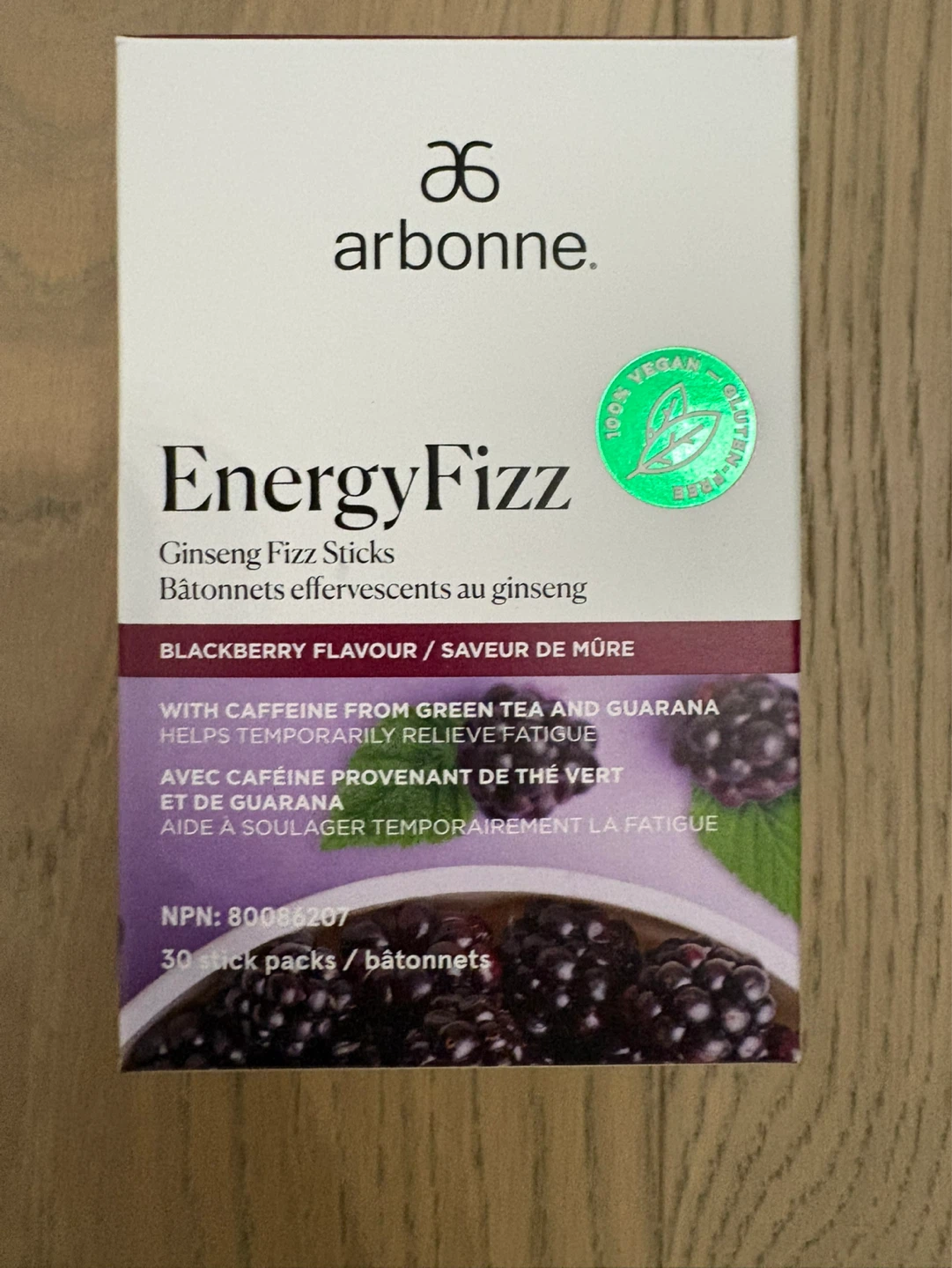 Arbonne EnergyFizz Ginseng Fizz Sticks - Blackberry