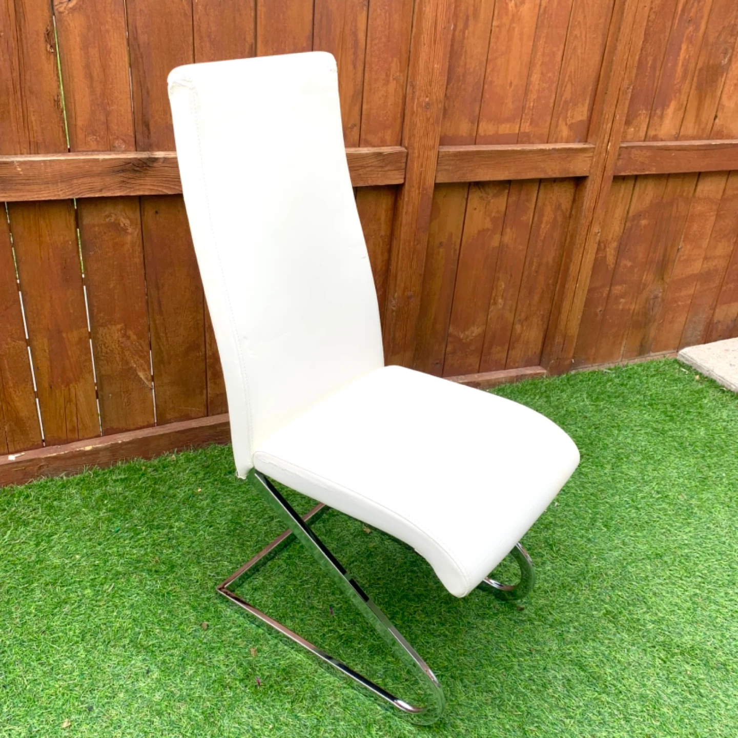 Dining Chair Faux Leather Chair Modern Chair Furniture White