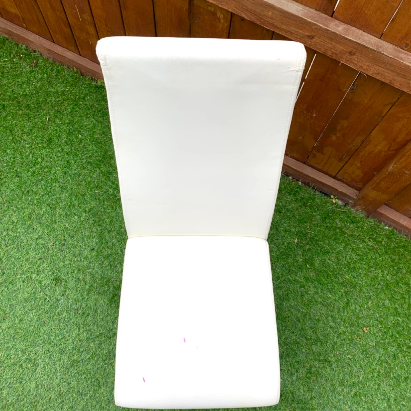 Dining Chair Faux Leather Chair Modern Chair Furniture White - photo 4