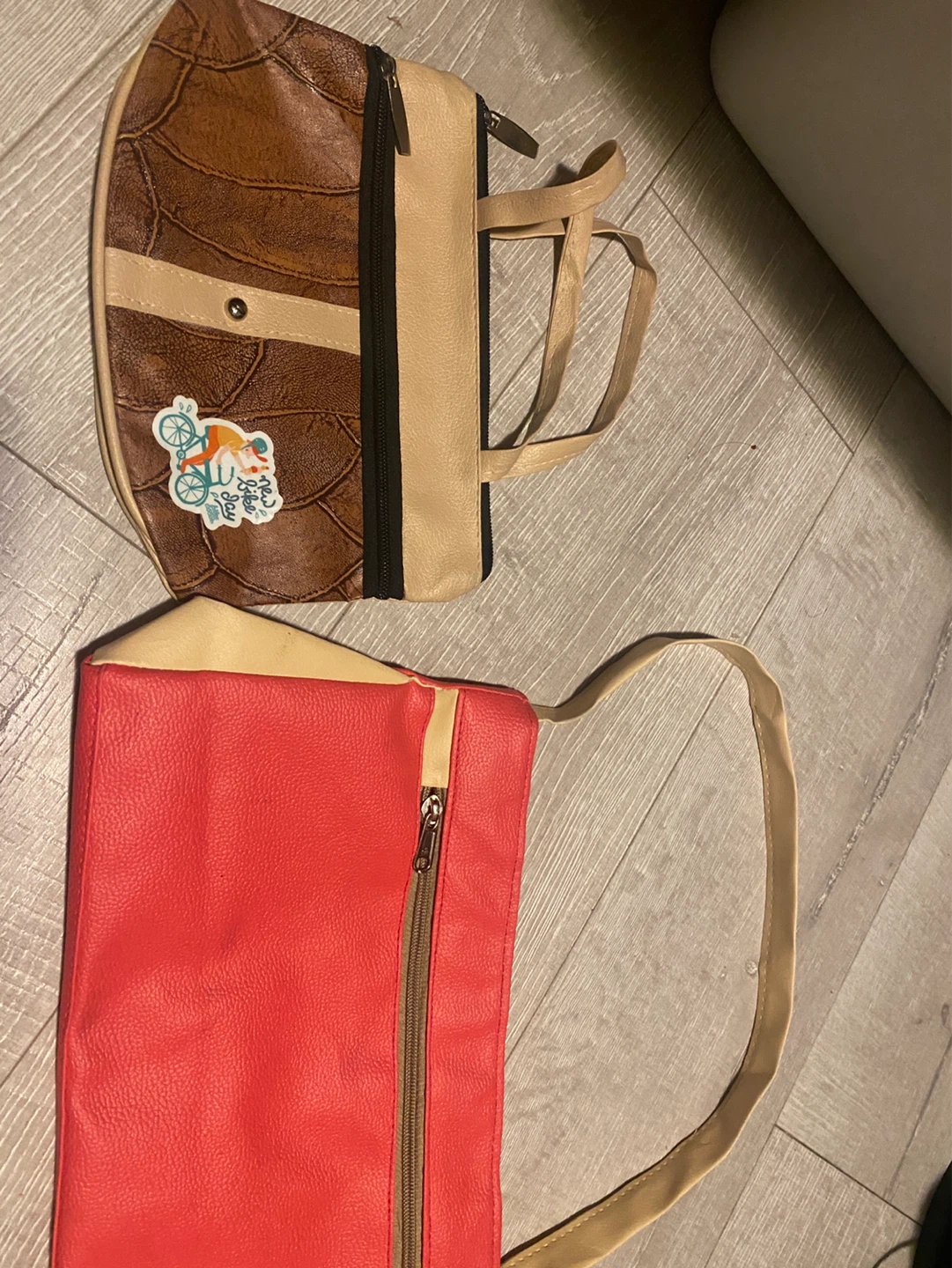 Two Bags - Brown and Red - photo 3