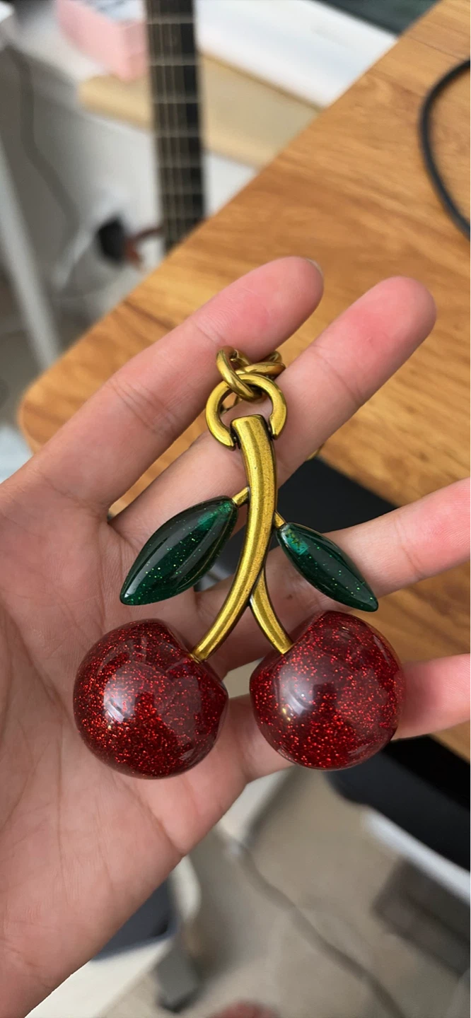 COACH Cherry Keychain Charm