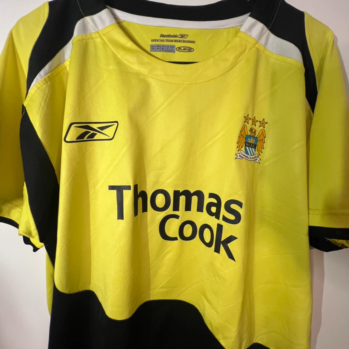 Vintage Reebok Manchester City FC Jersey Thomas Cook. Size XL - photo 5