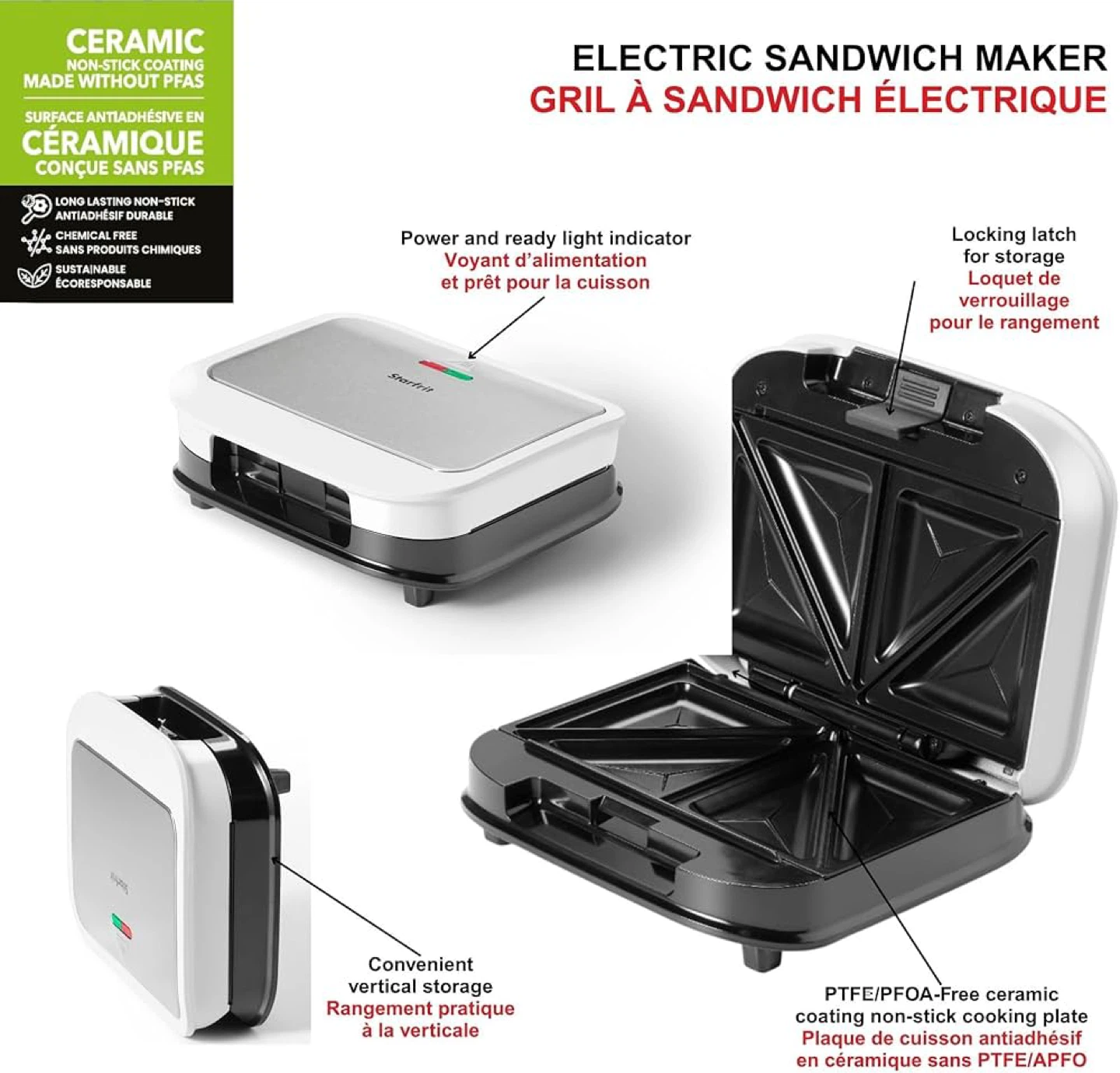 Starfrit Non Toxic (ceramic) Sandwich Maker