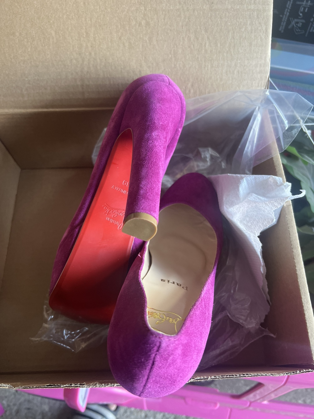 Christian Louboutin Suede Platform Heels velvet - photo 3