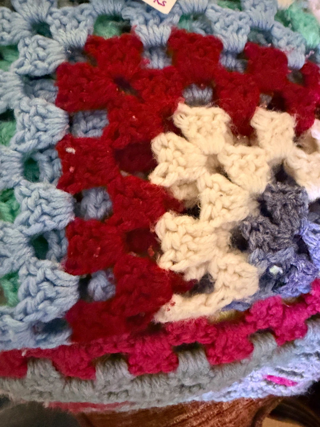 Handmade Multi-Colour Crochet Full-Queen Afghan - photo 5