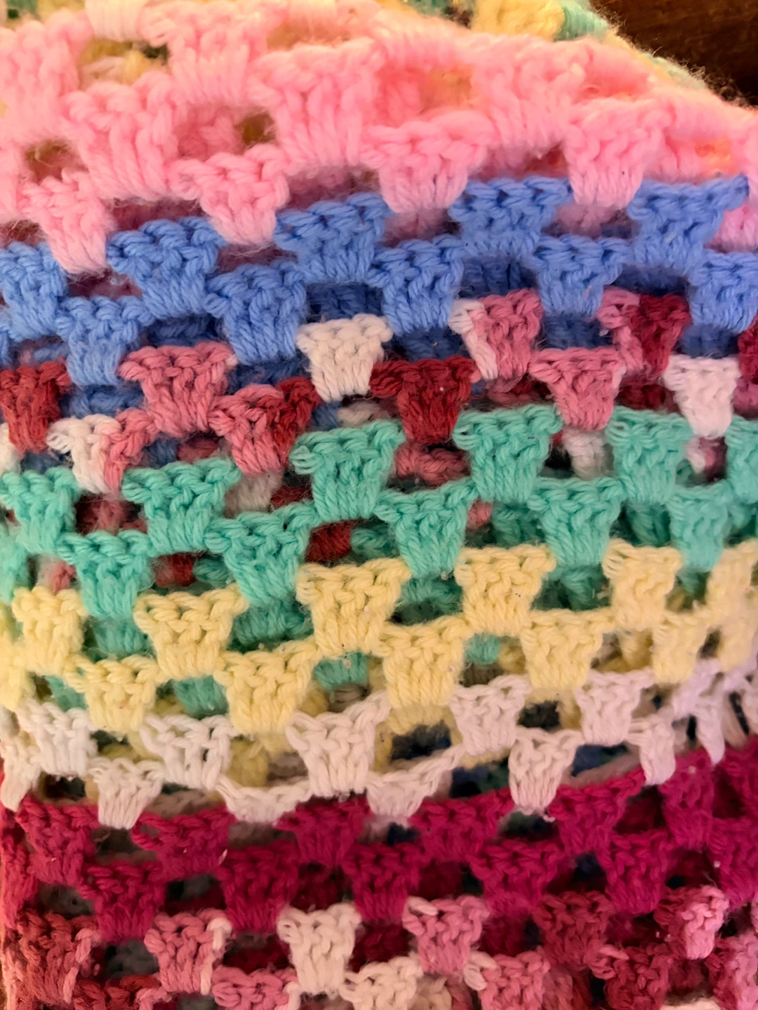 Handmade Multi-Colour Crochet Full-Queen Afghan - photo 4