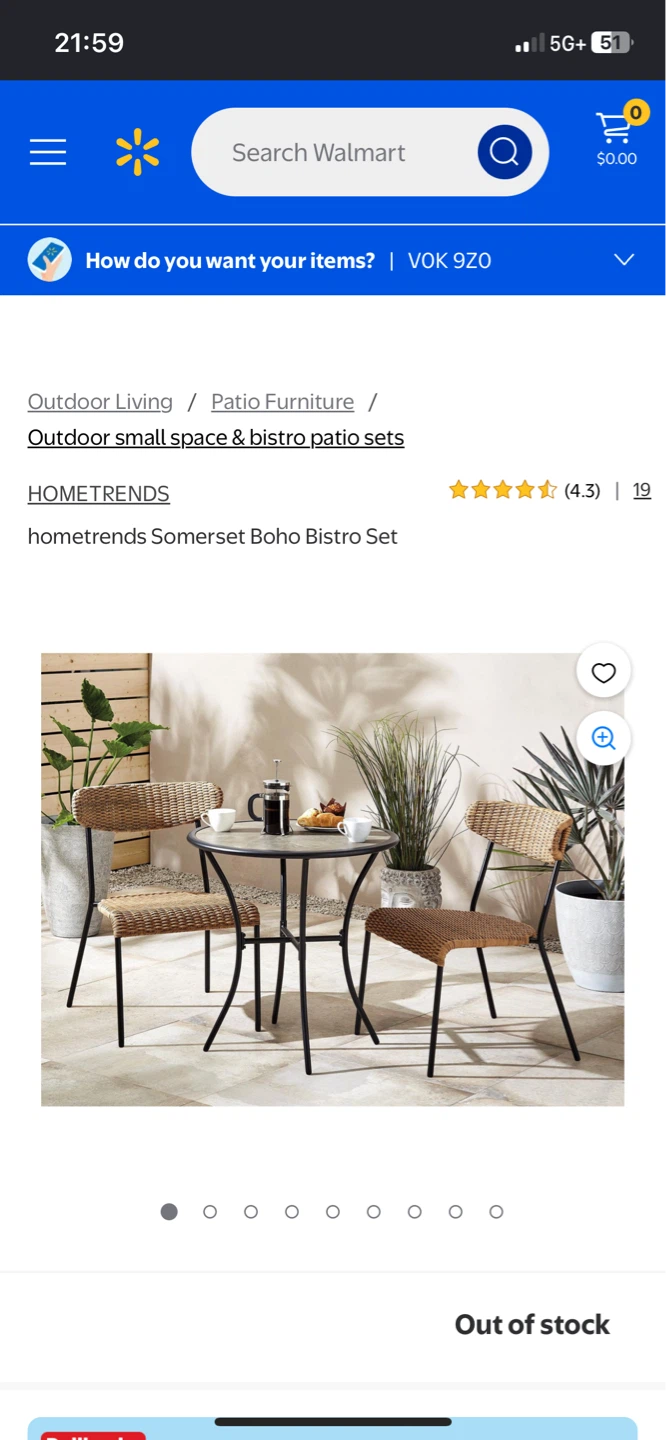 Wicker Balcony Set - 1 Table & 2 Chairs - photo 5