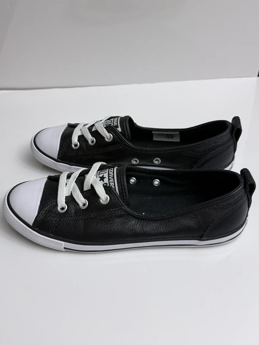 Converse Black Leather Dainty Sneakers - Women's Size 7 - photo 3