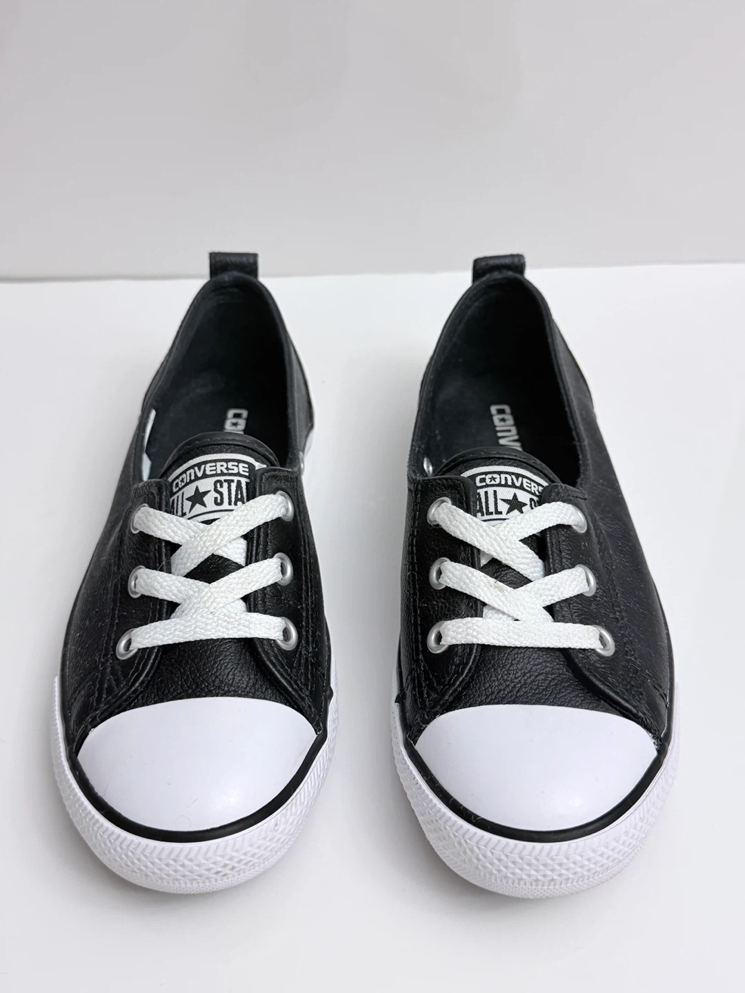 Converse Black Leather Dainty Sneakers - Women's Size 7 - photo 2